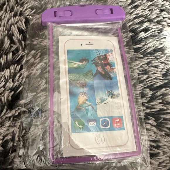 NWT - WATERPROOF PHONE POUCH (PURPLE) - Picture 1 of 7